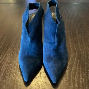 Marc Fisher Navy Suede Slingback Heels